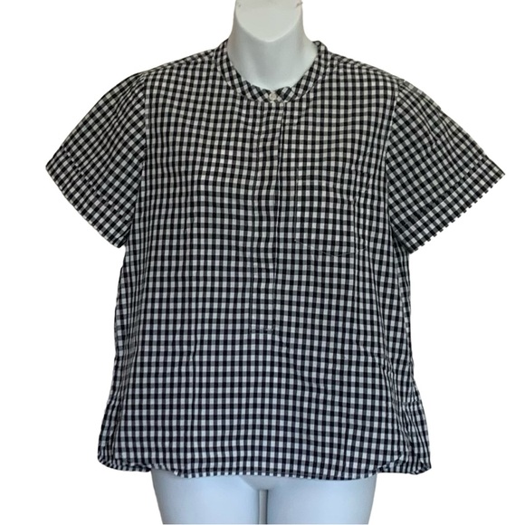 J.Crew Gingham Popover Top Size 6 - Picture 2 of 7